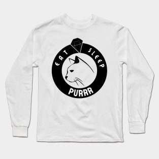 Eat sleep purr cat unisex t-shirt. Long Sleeve T-Shirt